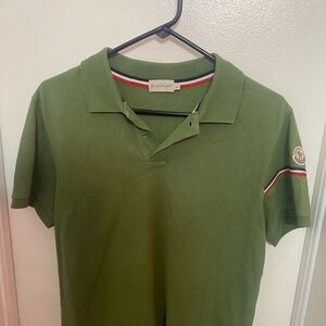 Moncler Olive Polo Shirt for Men